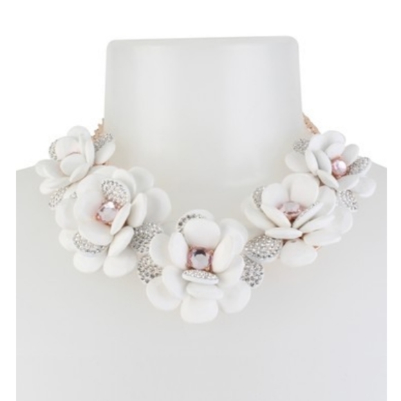 Betsey Johnson Jewelry - New Betsey Johnson Flower Pave Crystals Necklace